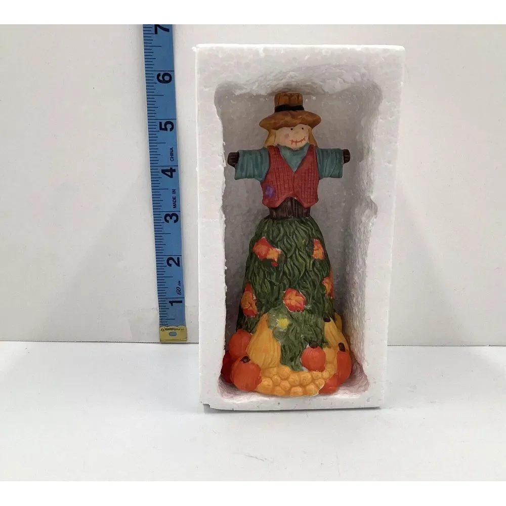 Porcelain Bell Collection Hand Painted Scarecrow Harvest Collectible‎ 6
